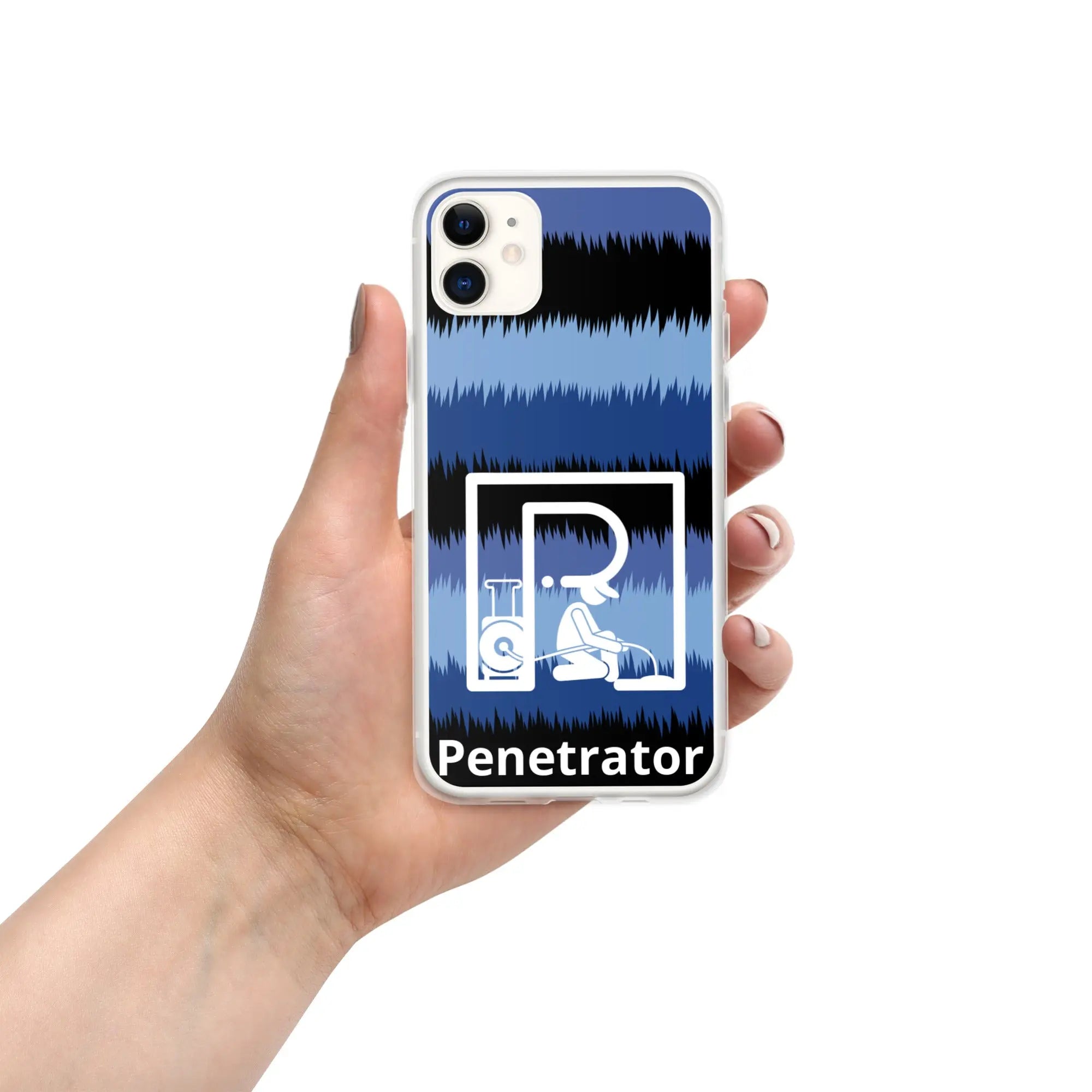 Penetrator Blue Black iPhone Case - Penetrator Blocked Drains