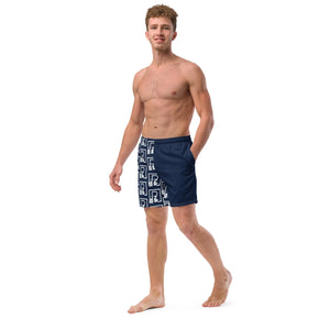 Penetrator Men's Navy Patterned Boardies - Penetrator Blocked Drains