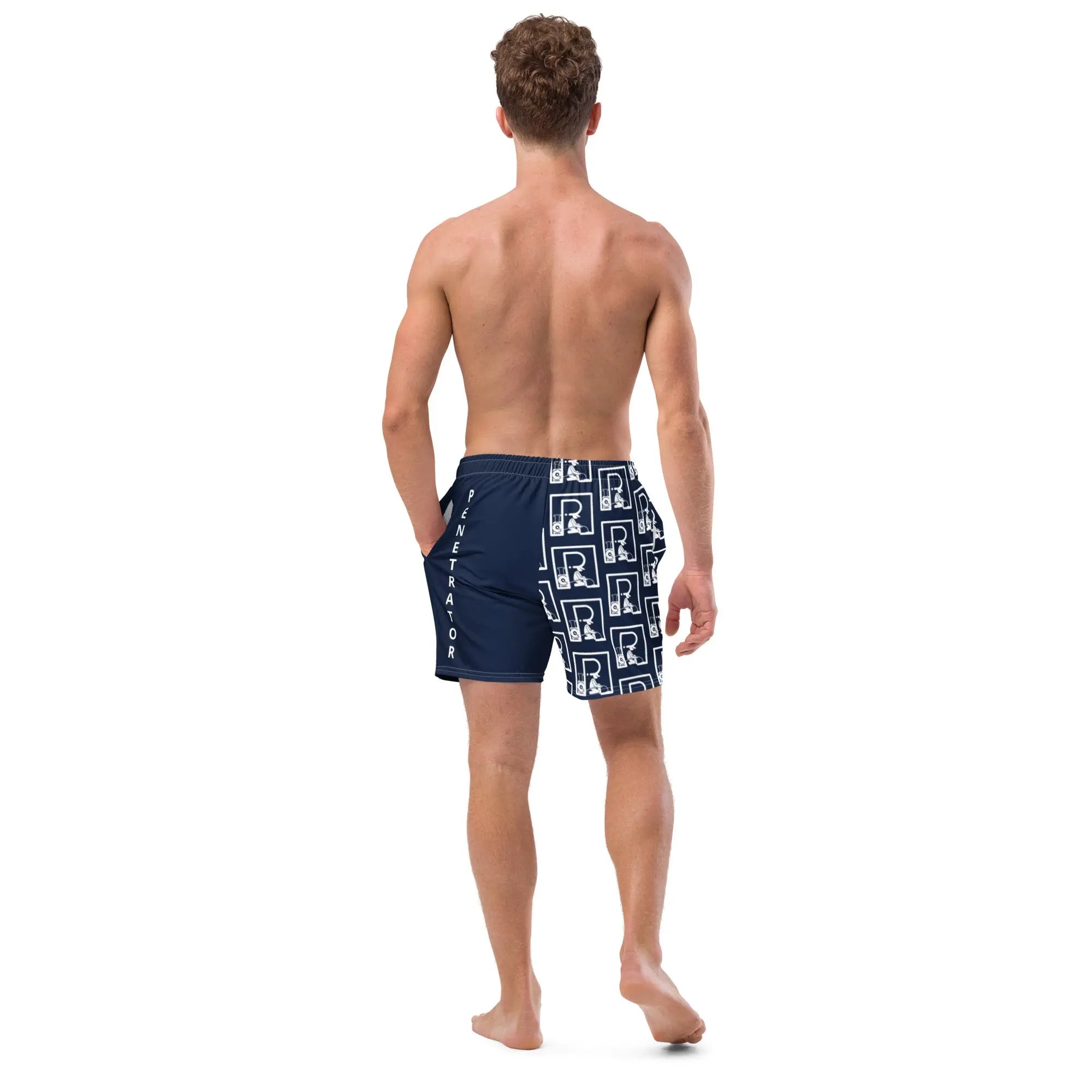 Penetrator Men's Navy Patterned Boardies - Penetrator Blocked Drains