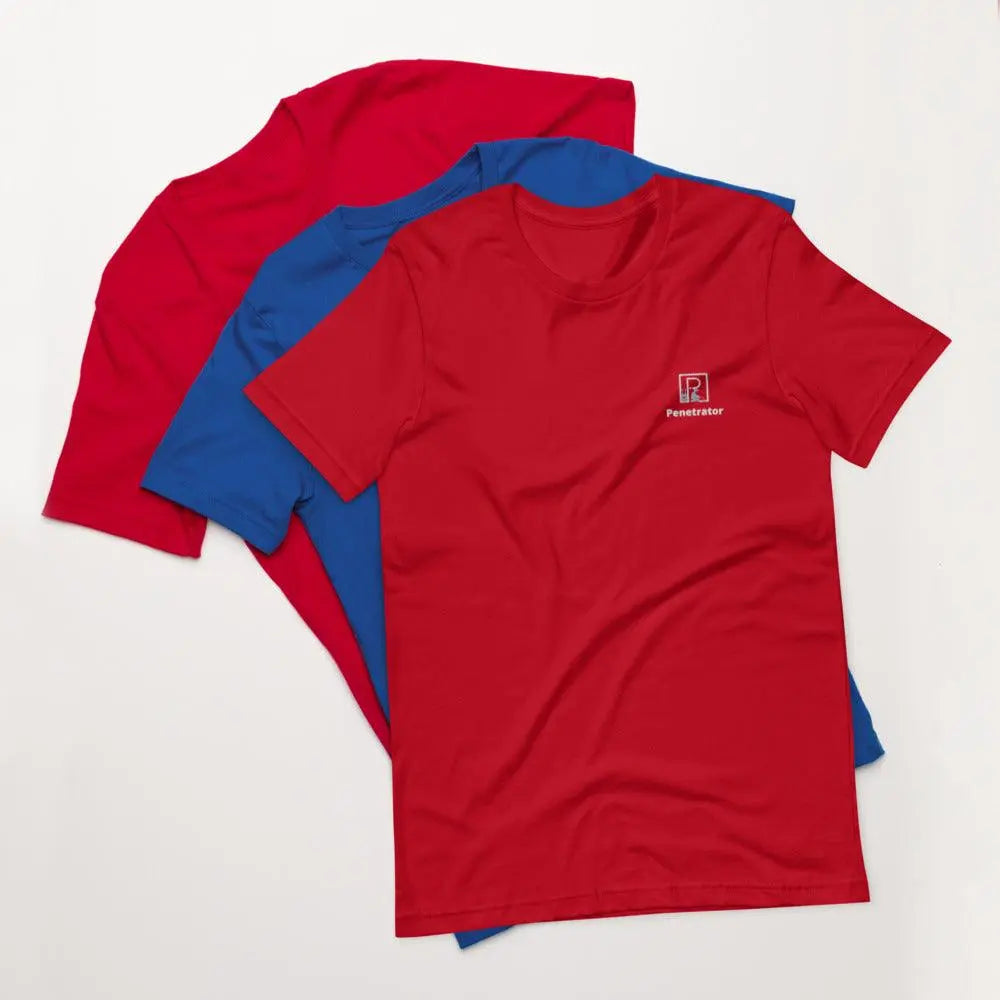 Short Sleeve Unisex Embroidered T-Shirt - Penetrator Blocked Drains